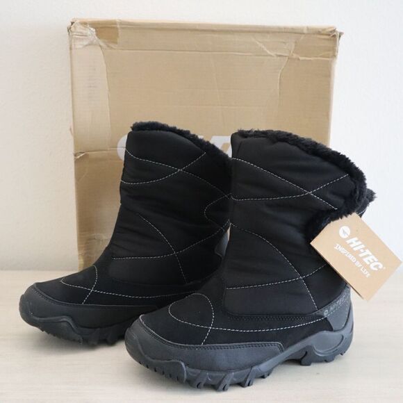 Hi-Tec HS13G Women's Sz 6 Black/Charcoal Abisko 200 WP WOS Faux Fur Lined Boots - Picture 5 of 15